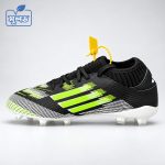 Soccer Boot Lime Green Black & White - Image 3
