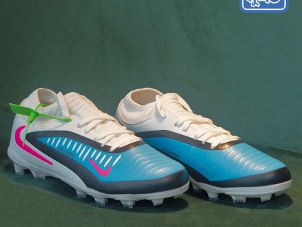 Soccer Boot White & Blue